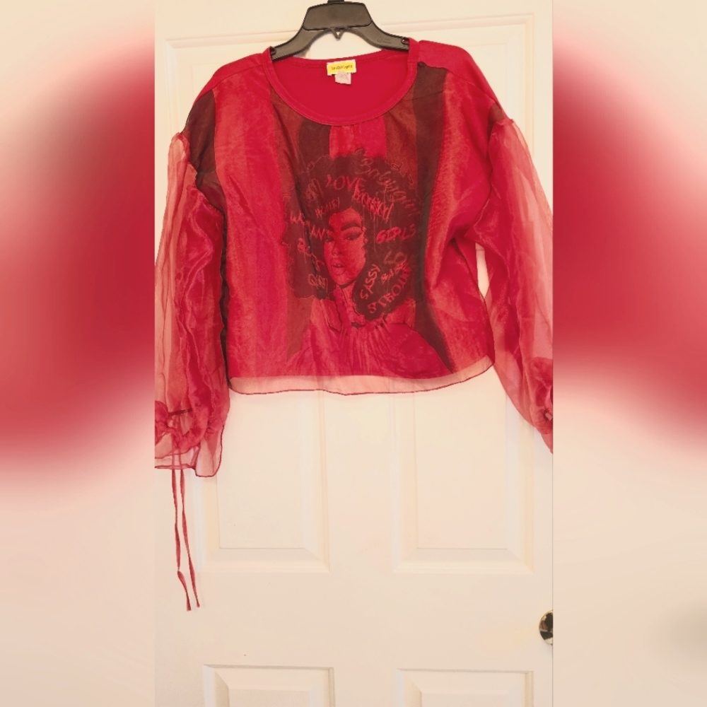 Red blouse